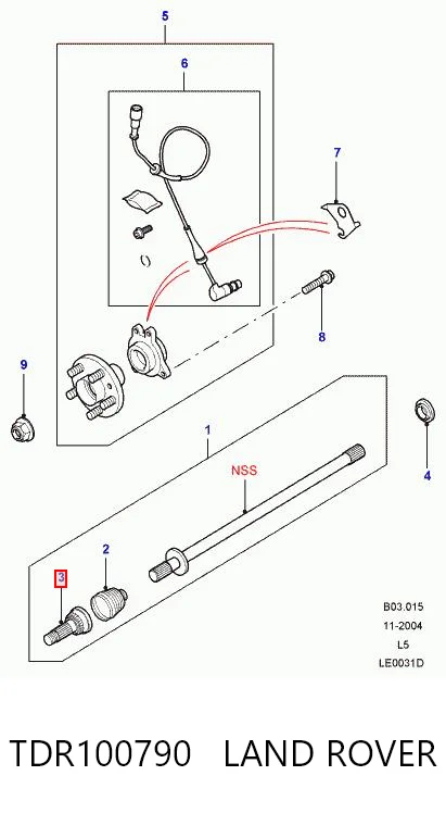 Przegub homokinetyczny przedni zewnętrzny do Land Rover Discovery LJ ,LT