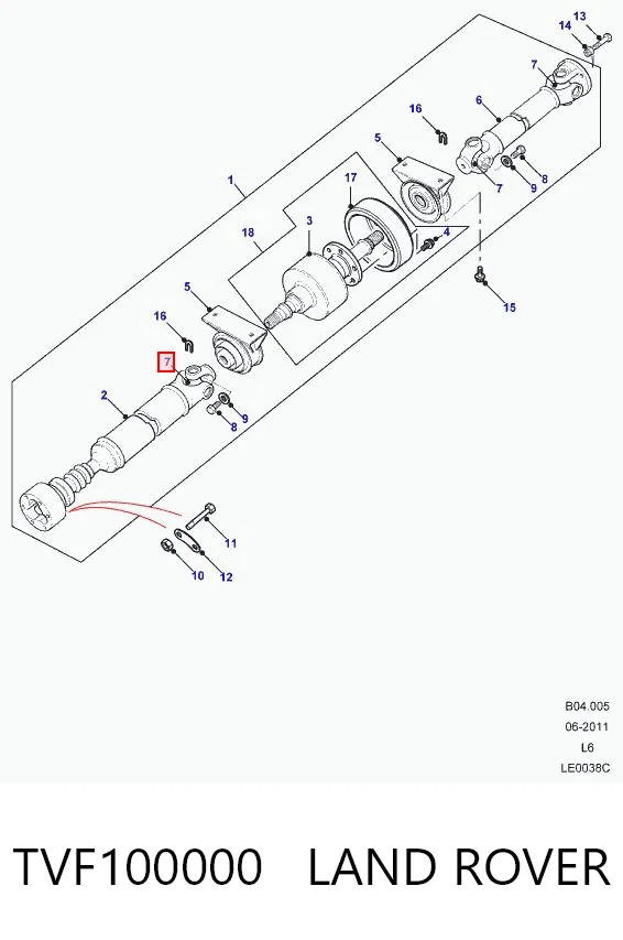 Krzyżak wału Cardana tylnego do BMW X5  E53