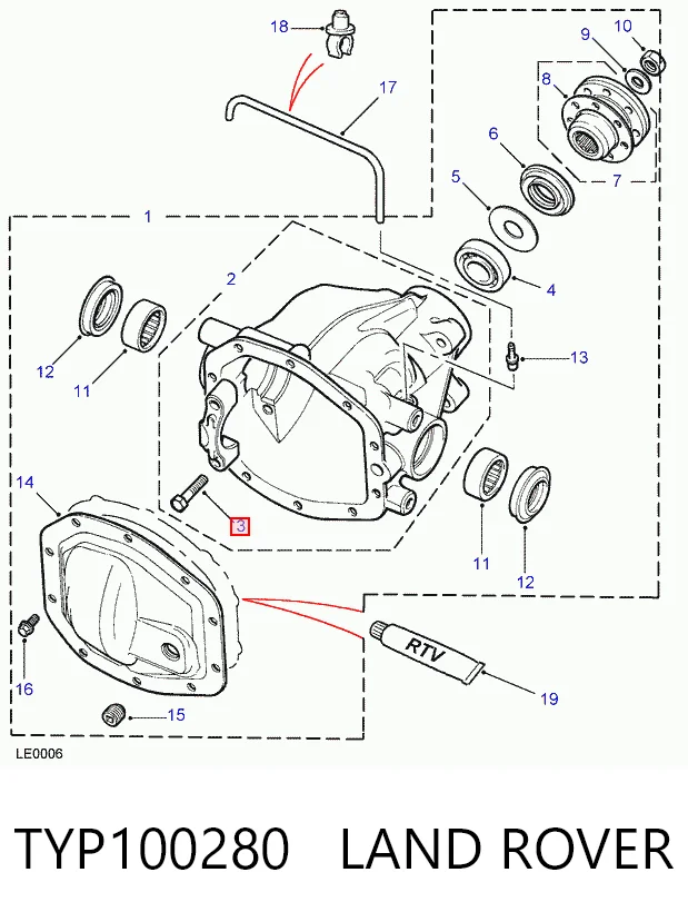  Reduktor mostu tylnego Land Rover Freelander 1