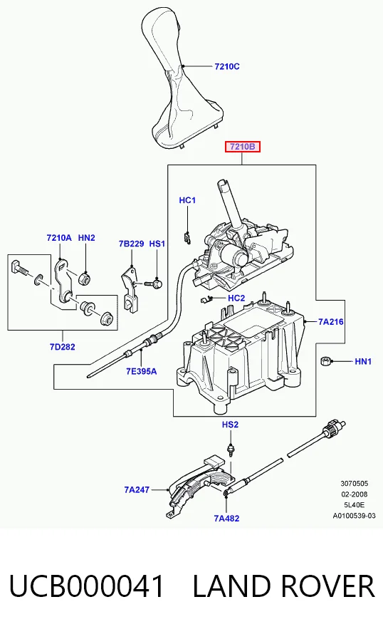 Mechanizm zmiany biegów (cięgno) Land Rover Range Rover III SUV (L322) (2002 - 2009) cena, od 111,19 USD