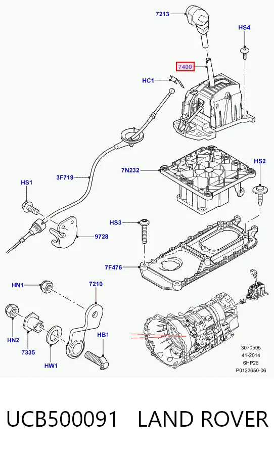 Mechanizm zmiany biegów (cięgno) do Land Rover Range Rover SPORT I L320