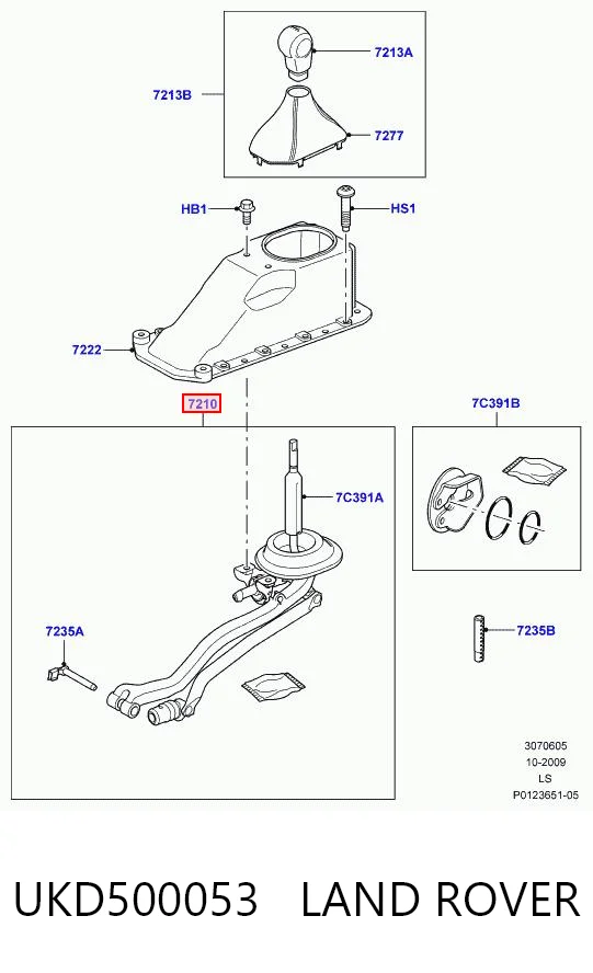 Mechanizm zmiany biegów (cięgno) do Land Rover Discovery III LR3