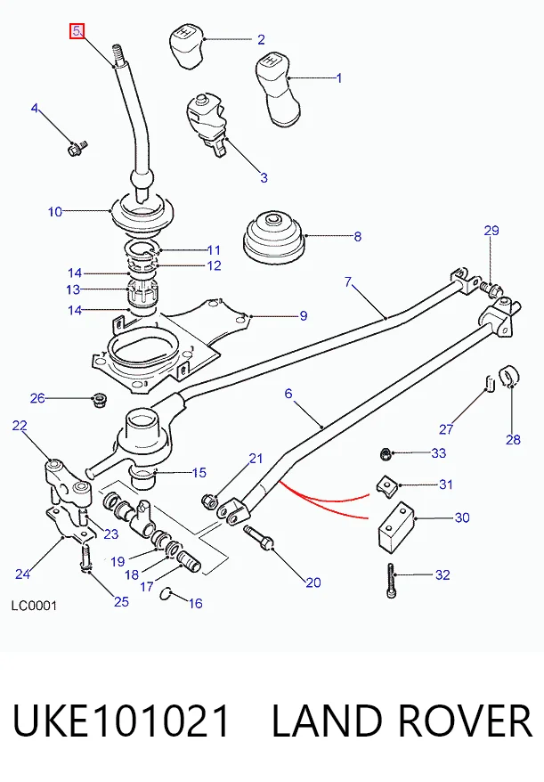 Dźwignia zmiany biegów do Land Rover Freelander I L314