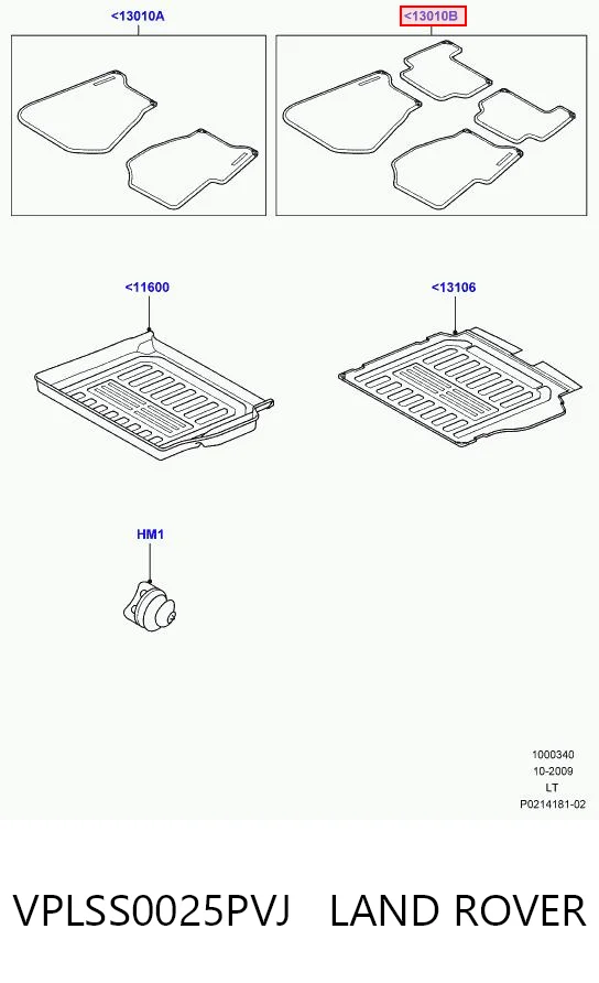 Dywaniki przód+tył, komplet Land Rover Range Rover SPORT I SUV (L320) (2005 - 2013) cena, od 310,65 USD
