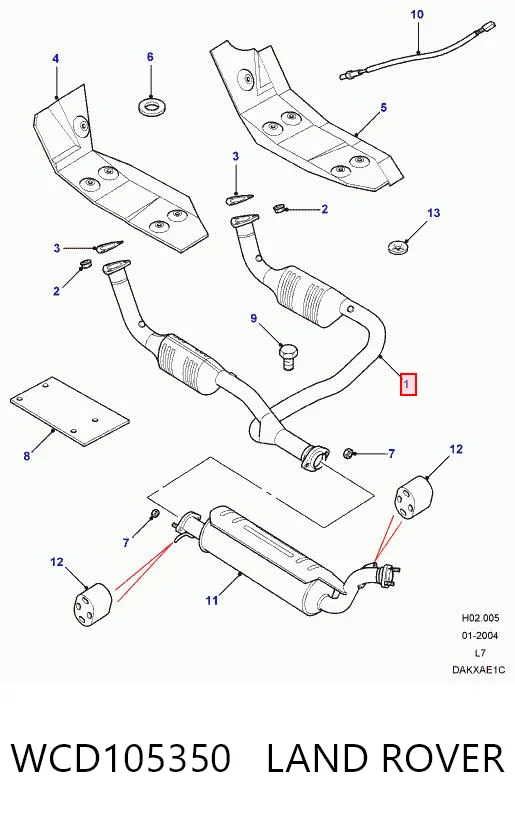Konwerter-katalizator do Land Rover Range Rover LP, P38A