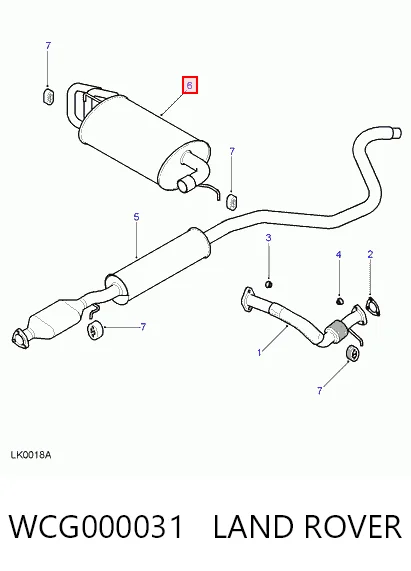 Do koszyka Tłumik, tylna część Land Rover Freelander I L314
