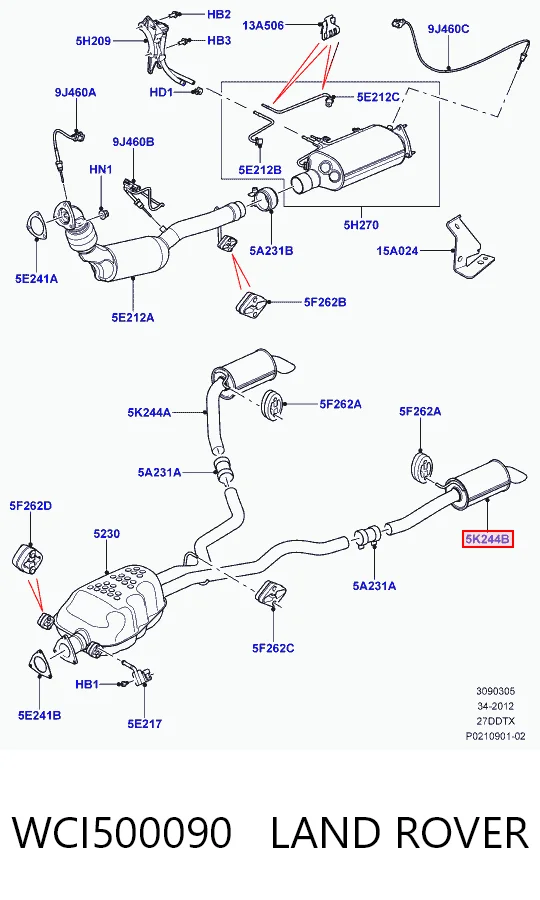 Kupić Tłumik, tylna część Land Rover Discovery IV L319 w dobrej cenie