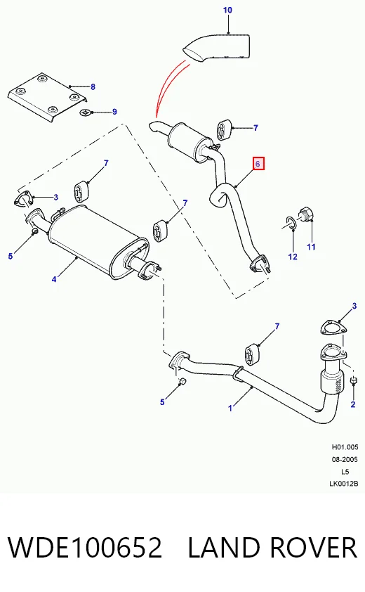 Tłumik, tylna część do Land Rover Discovery II LJ ,LT
