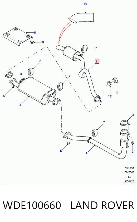 Tłumik, tylna część do Land Rover Discovery LJ ,LT