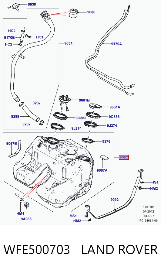Zbiornik paliwa do Land Rover Range Rover III L322