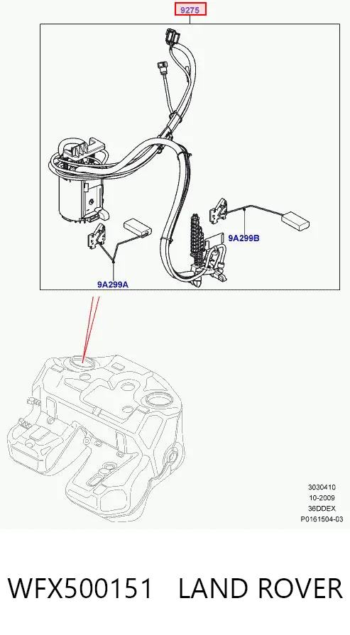 Do koszyka Moduł pompy paliwowej z czujnikiem poziomu paliwa Land Rover Range Rover III L322