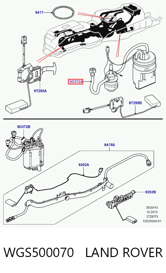 Moduł pompy paliwowej z czujnikiem poziomu paliwa do Land Rover Discovery III LR3