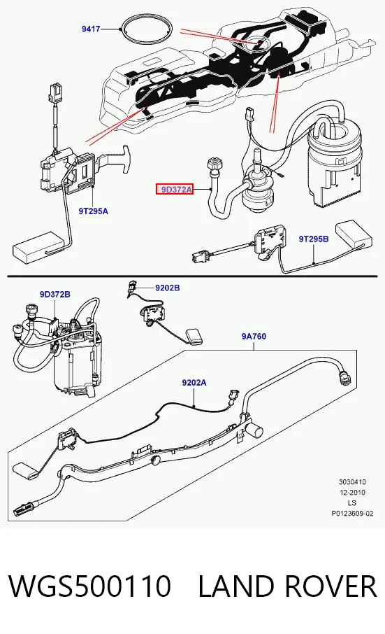 WGS500110 Land Rover Moduł pompy paliwowej z czujnikiem poziomu paliwa