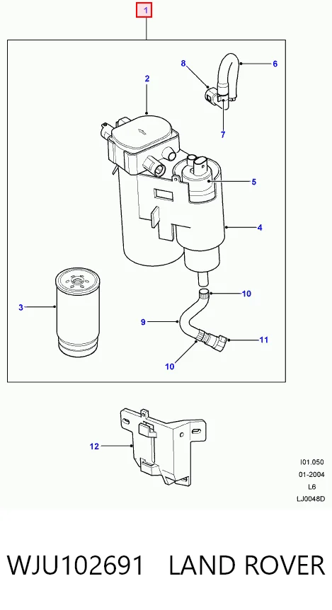 Obudowa filtra paliwa do Land Rover Freelander I L314
