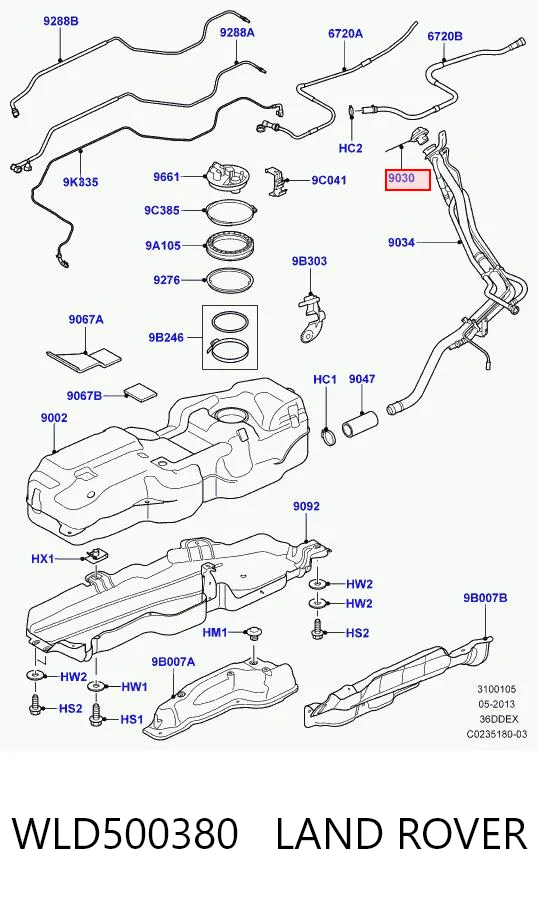  Korek wlewu paliwa Land Rover Range Rover 