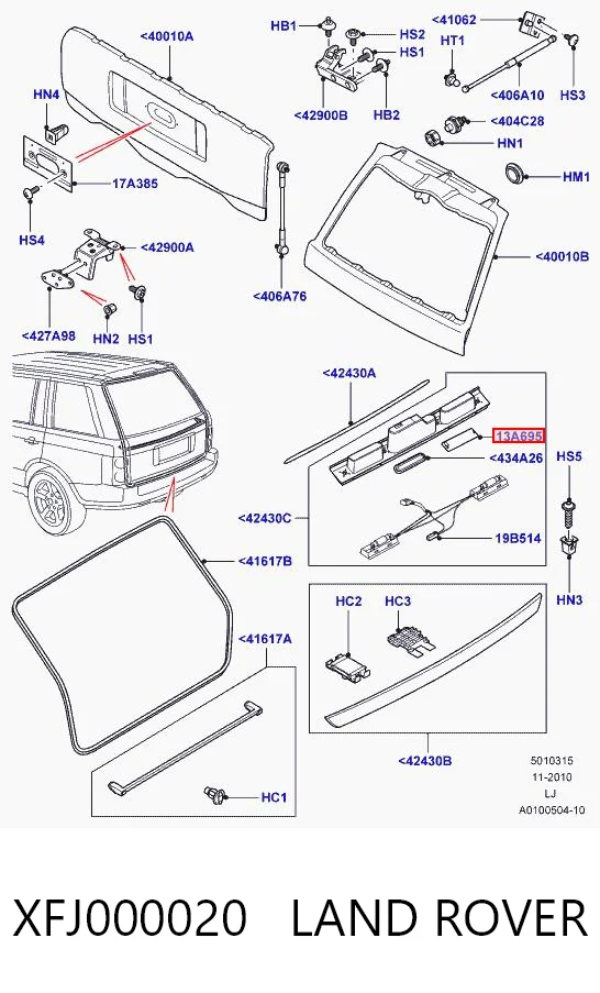  Lampa oświetlenia tylnej tablicy rejestracyjnej Land Rover Range Rover 3