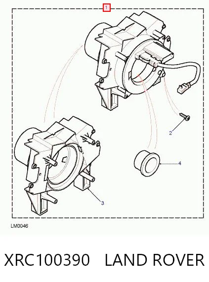  Pierścień kontaktowy AIRBAG, taśma kierownicy  Land Rover Freelander 1