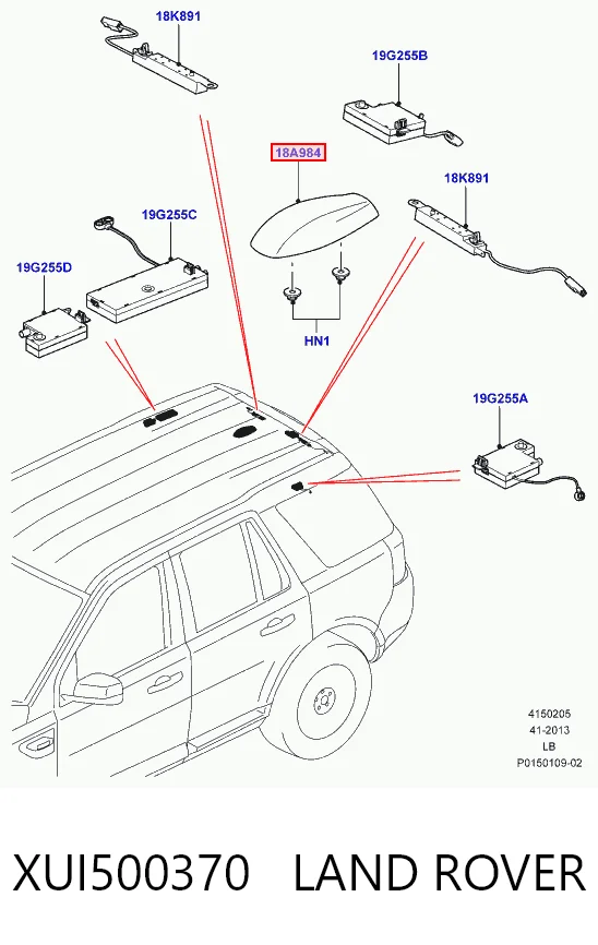 Antena do Land Rover Range Rover III L322