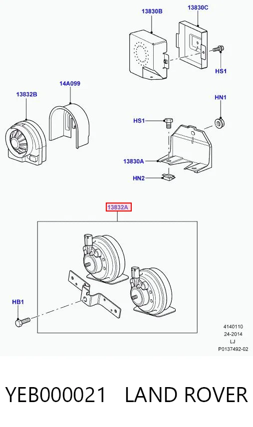 Sygnał dźwiękowy (klakson) do Land Rover Range Rover L322