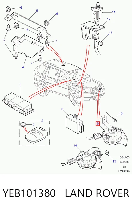 Sygnał dźwiękowy (klakson) do Land Rover Freelander I L314