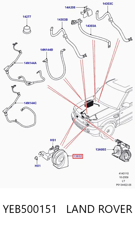 Sygnał dźwiękowy (klakson) do Land Rover Range Rover L320