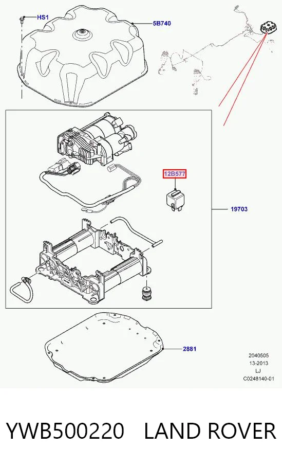 YWB500220 Land Rover Elektryczne przekaźnik wielofunkcyjne
