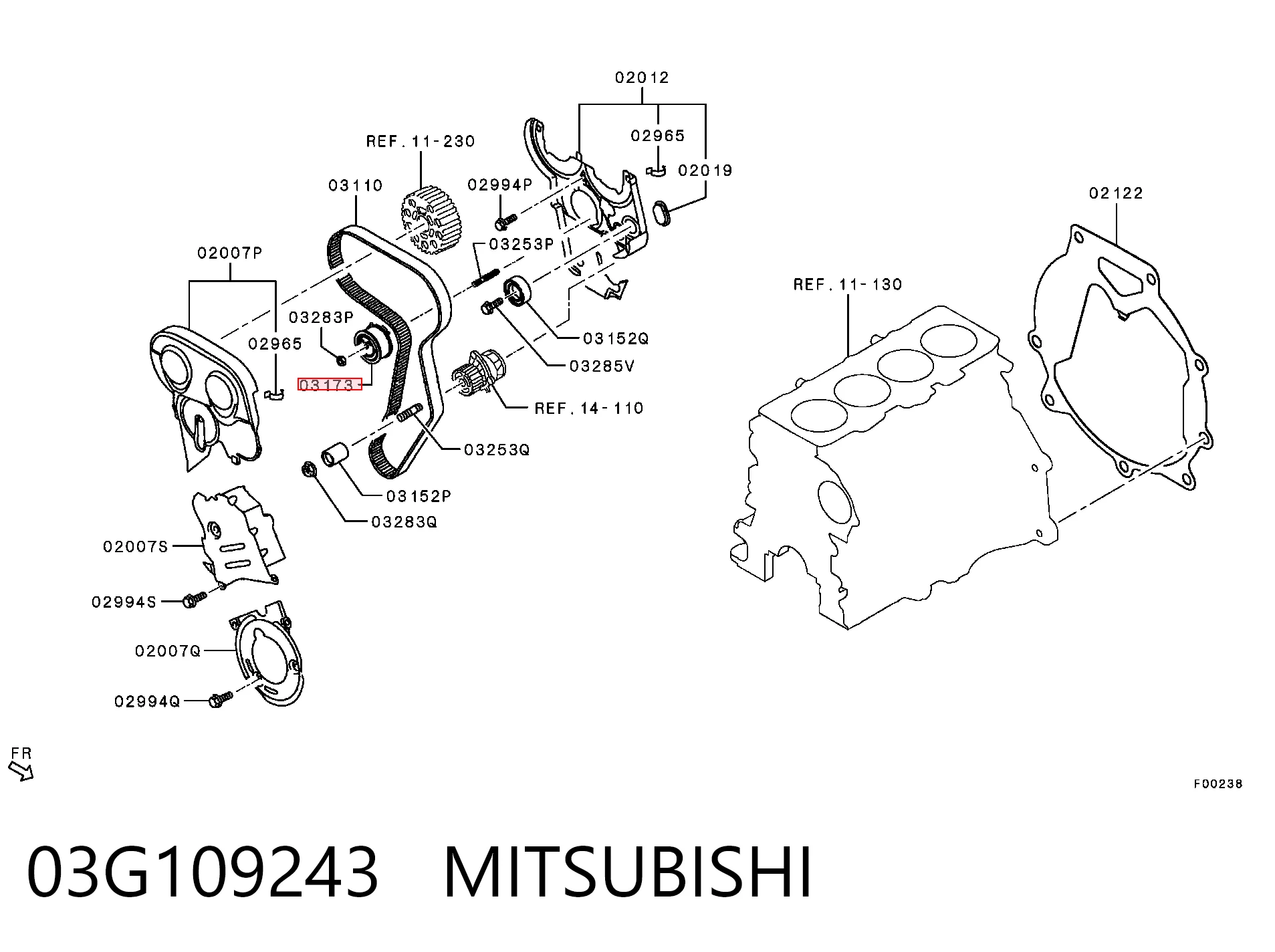 Do koszyka Rolka napinacza paska rozrządu Mitsubishi Lancer X CY_A, CZ_A