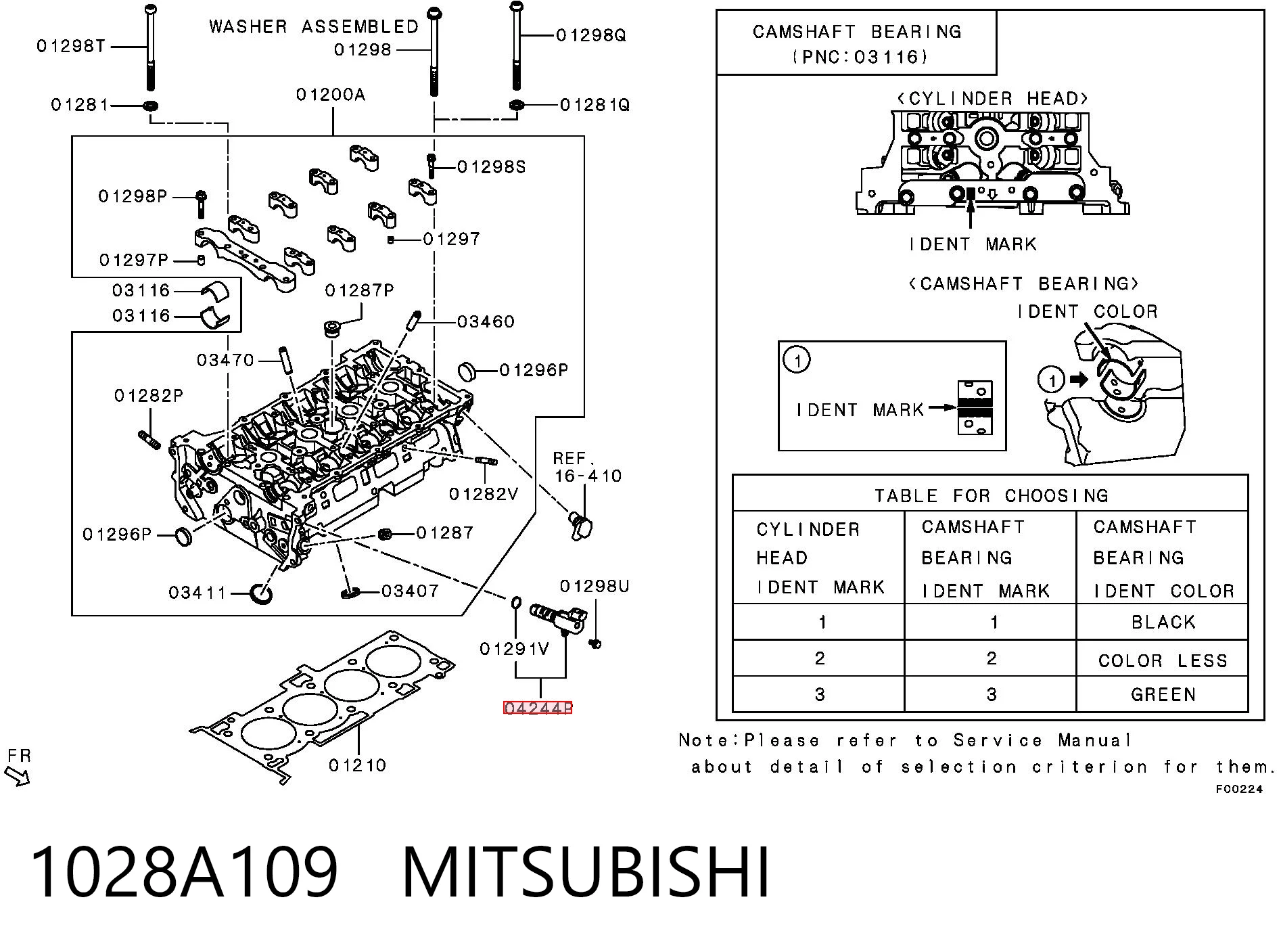 1028A109 Mitsubishi Zawór elektromagnetyczny faz rozrządu