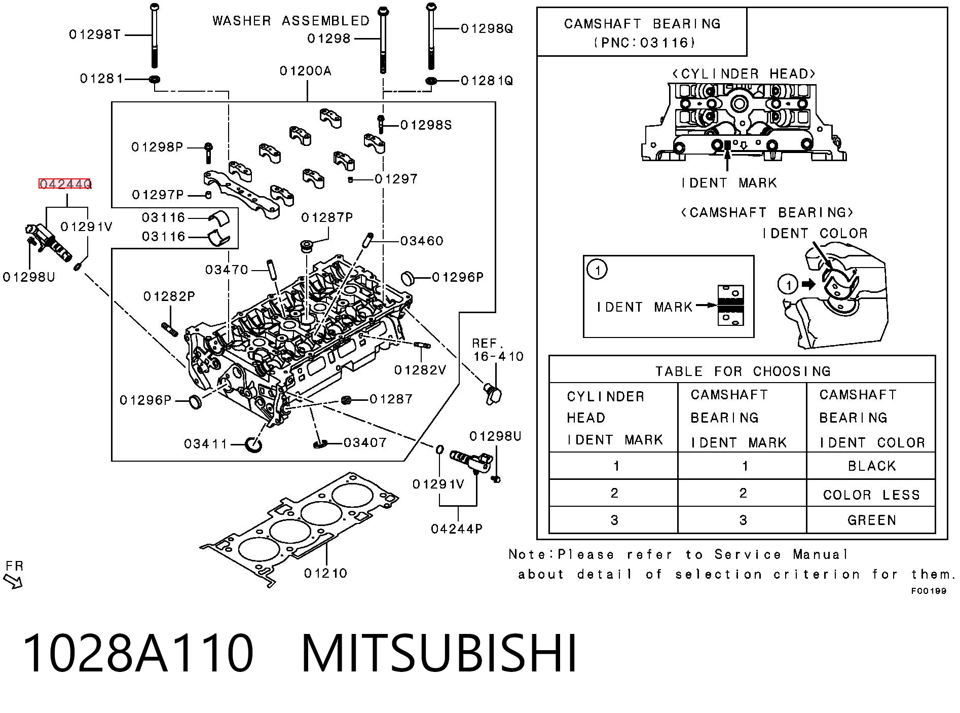 1028A110 Mitsubishi Zawór elektromagnetyczny faz rozrządu