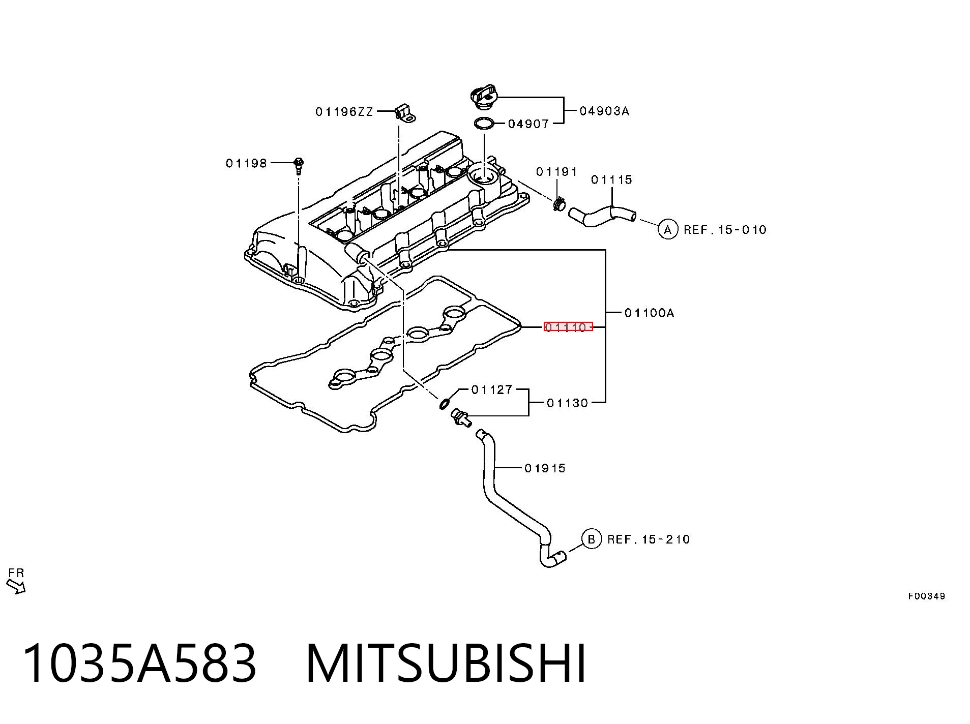 1035A583 Mitsubishi Uszczelka pokrywy zaworowej silnika