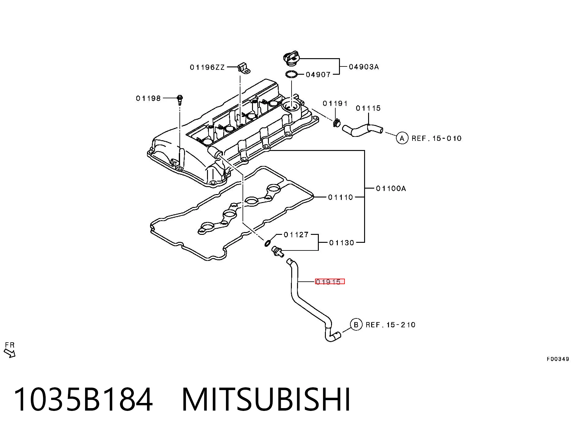 Kupić Króciec wentylacji kadłuba (separatora oleju) Mitsubishi Outlander III GF, GG w dobrej cenie