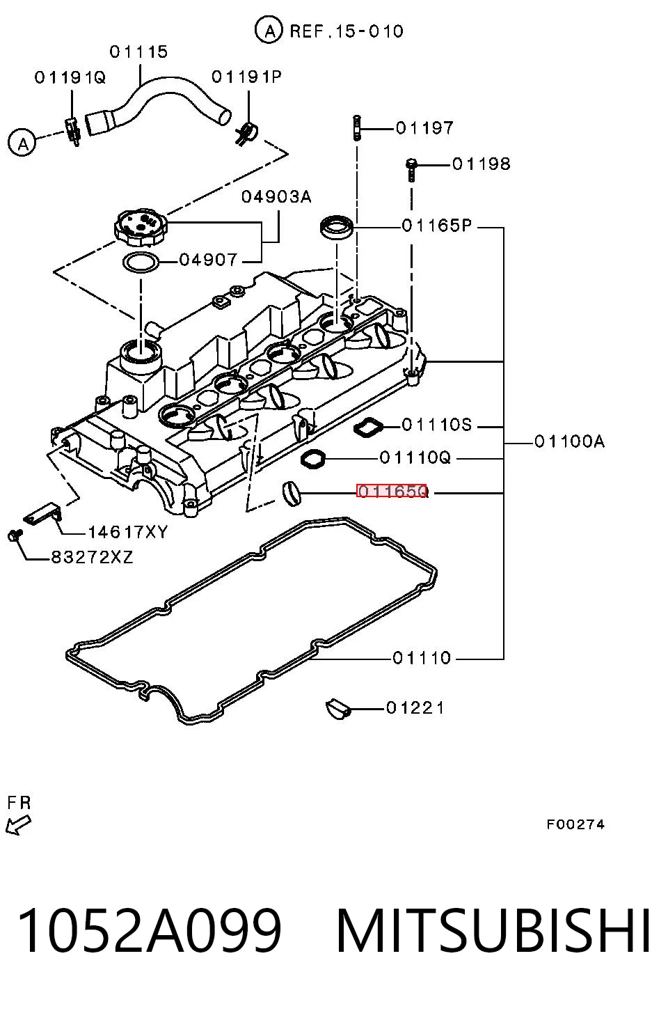 1052A099 Mitsubishi Pierścień uszczelniający gniazda świecy