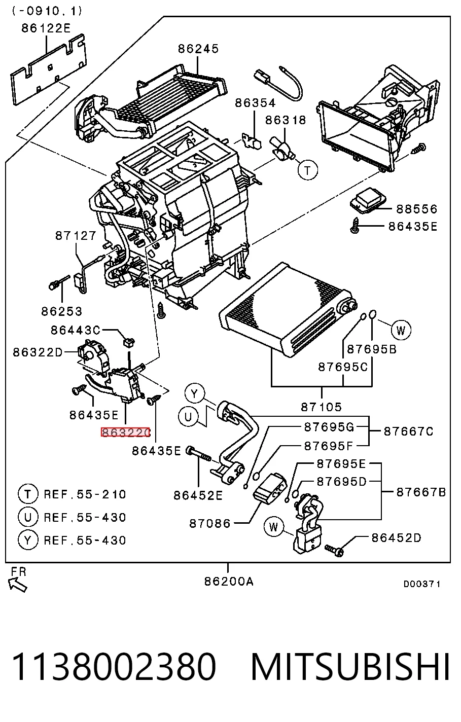 Silniczek klapy nagrzewnicy do Mitsubishi Pajero IV LONG V90