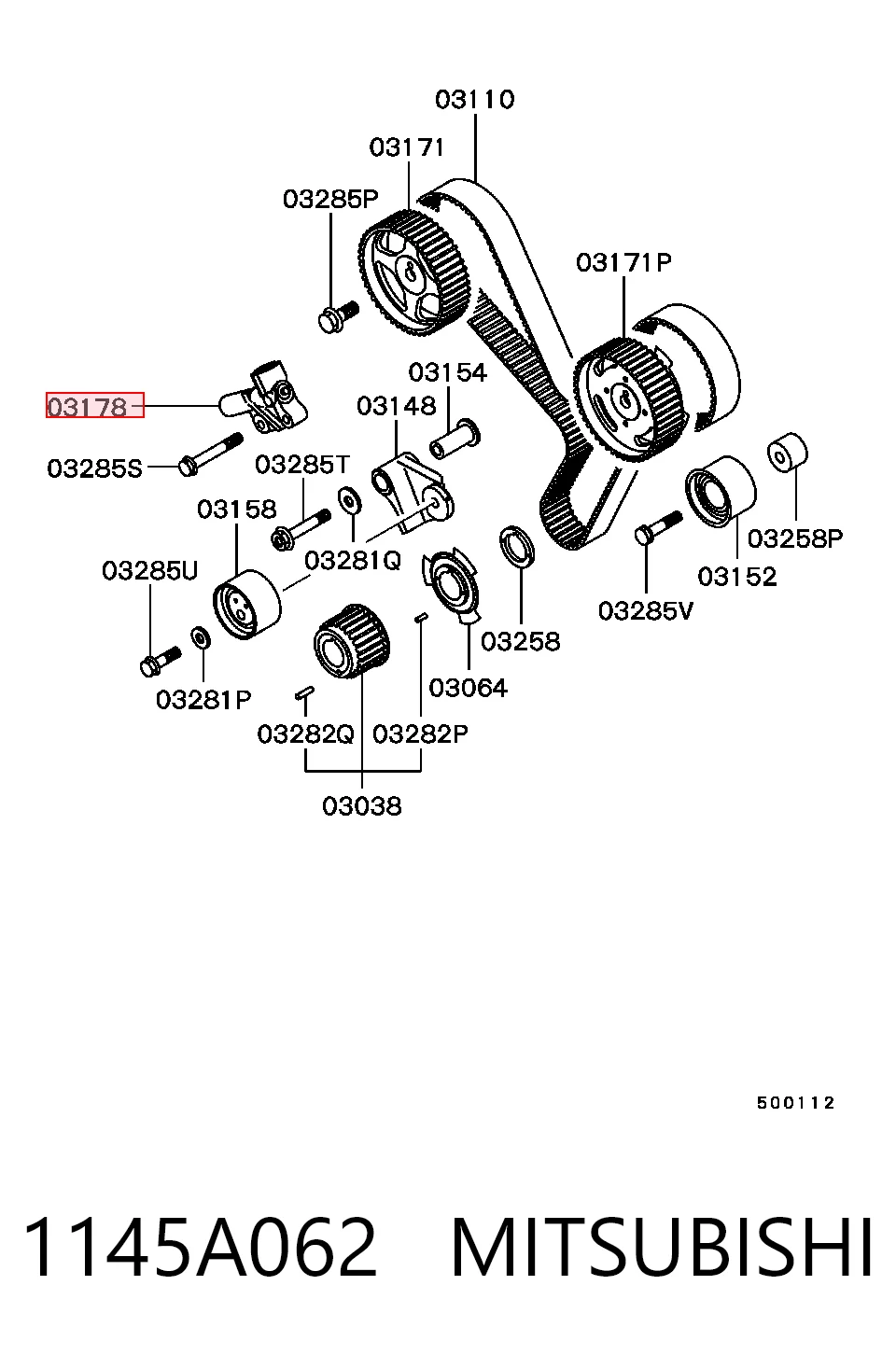 Napinacz paska rozrządu do Mitsubishi Montero SPORT K8, K9
