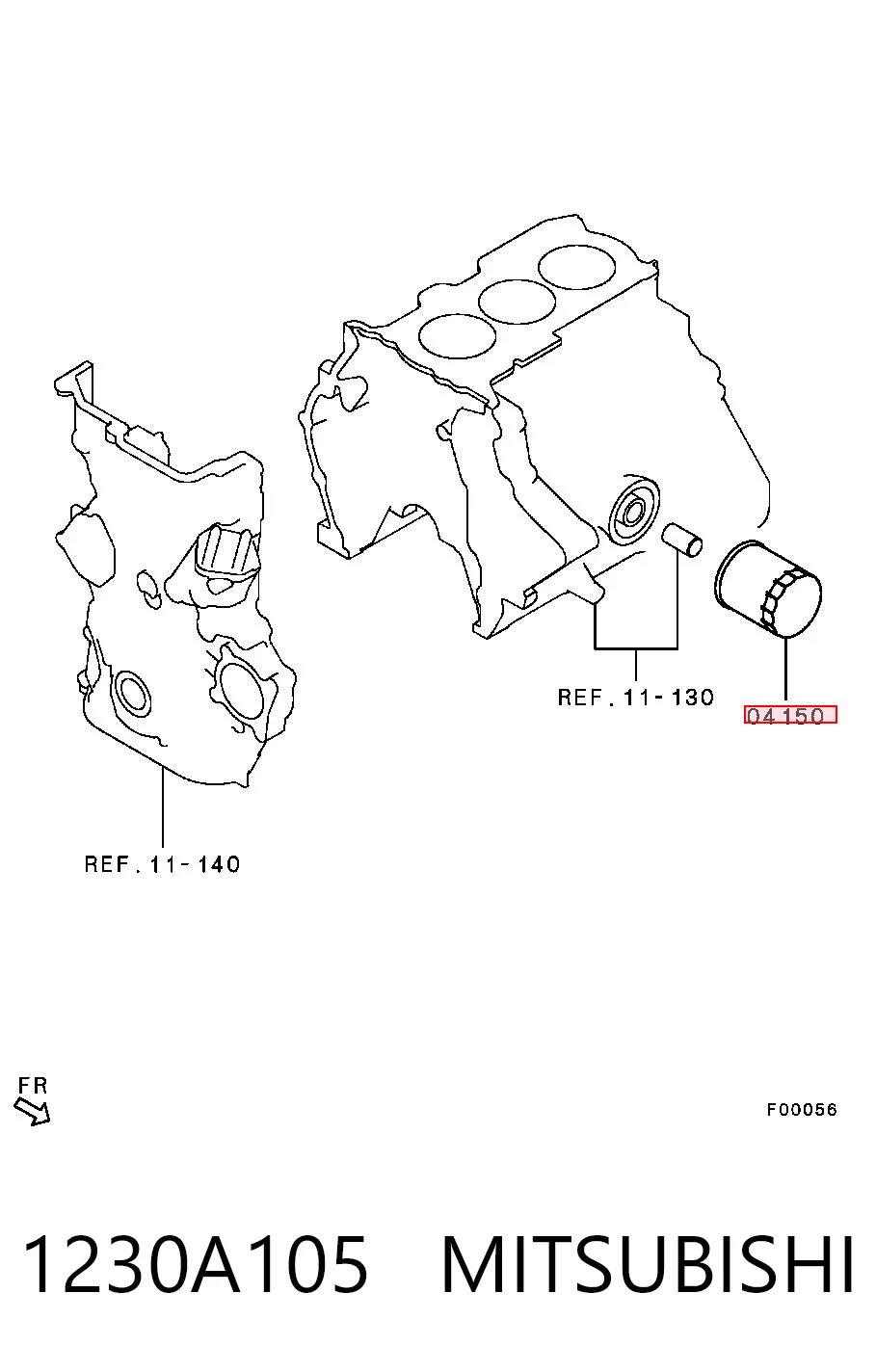 1230A105 Mitsubishi Filtr oleju