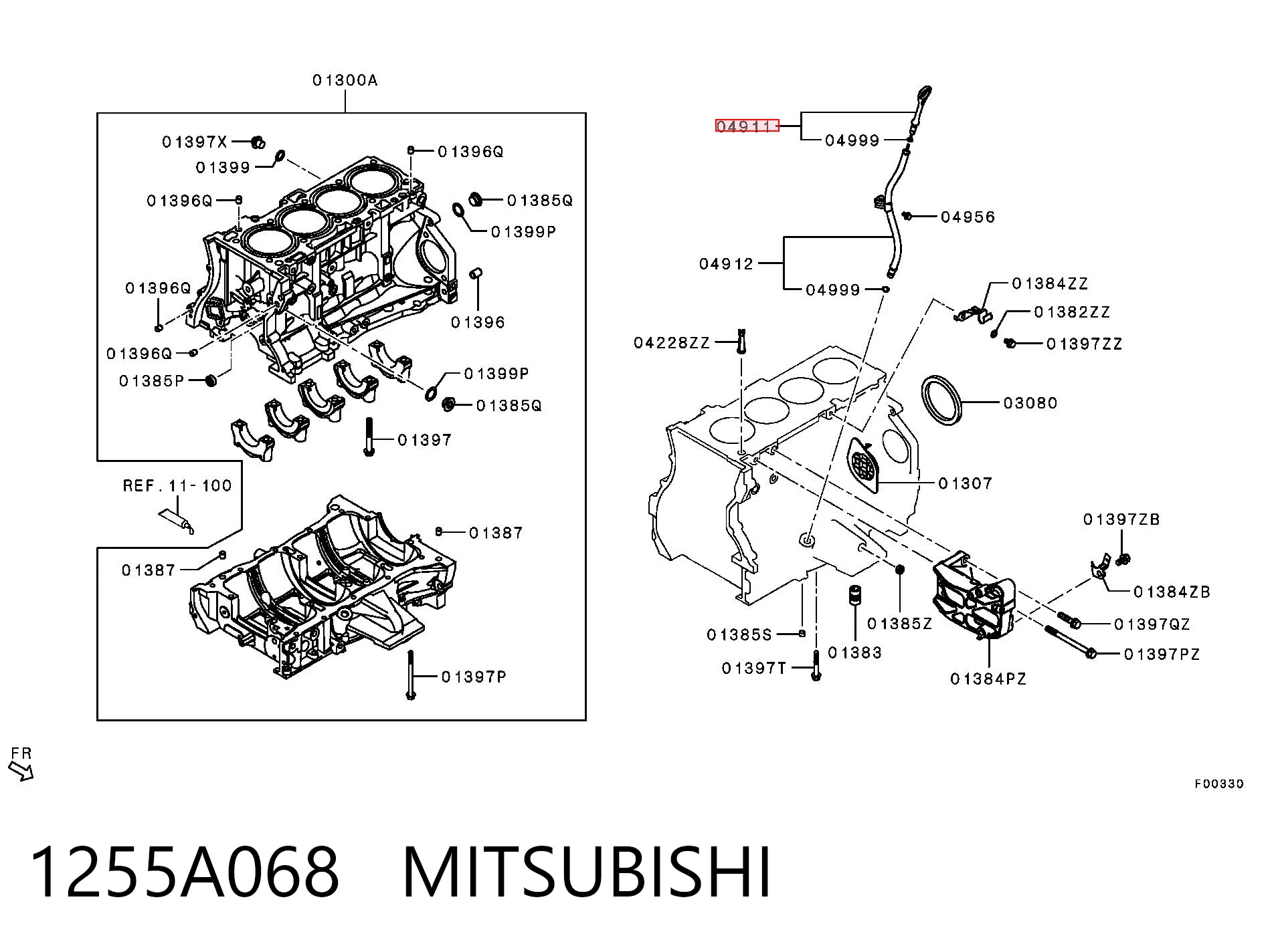 Bagnet poziomu oleju w silniku do Mitsubishi Outlander III GF, GG