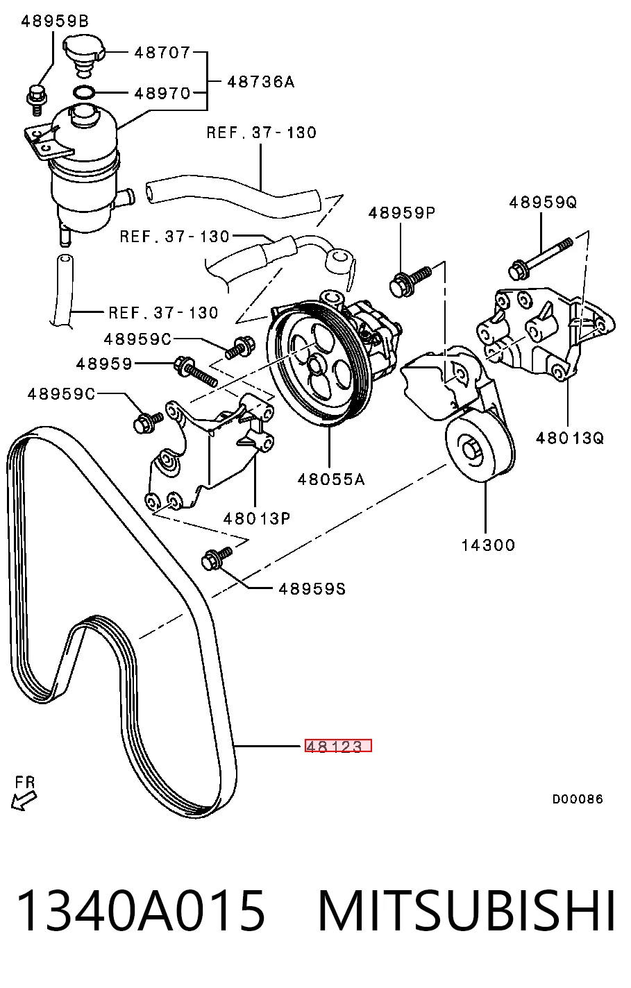 Pas napędowy mechanizmów do Cadillac Escalade III GMT 900