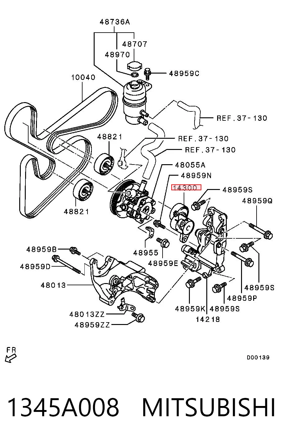 1345A008 Mitsubishi Napinacz paska napędowego