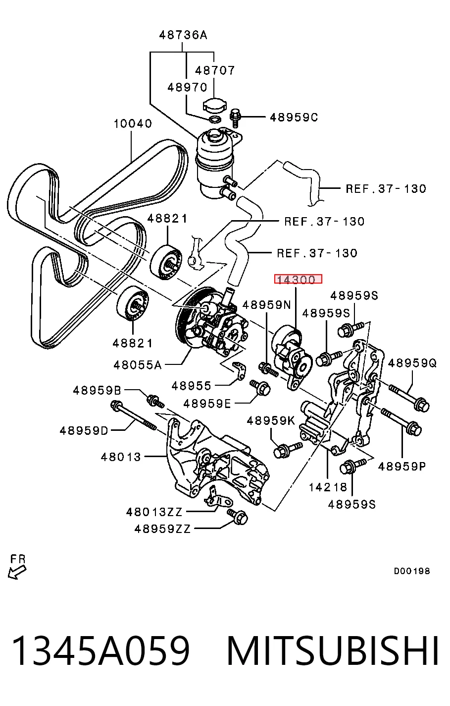 1345A059 Mitsubishi Napinacz paska napędowego