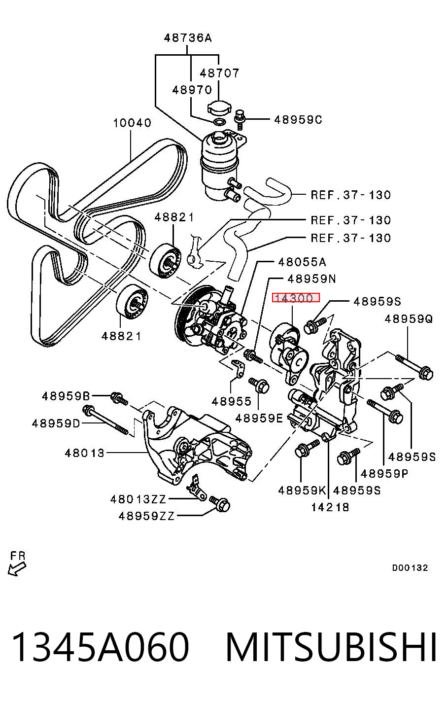 1345A060 Mitsubishi Napinacz paska napędowego