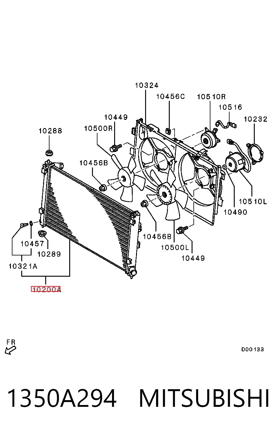 1350A294 Mitsubishi Chłodnica silnika