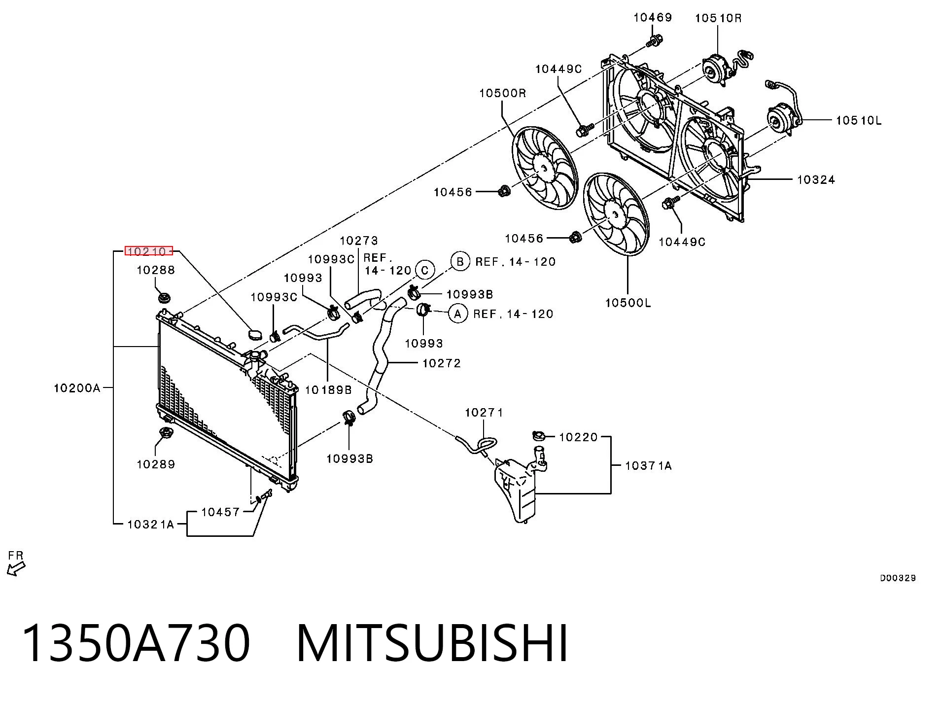 1350A730 Mitsubishi Pokrywa (korek) chłodnicy