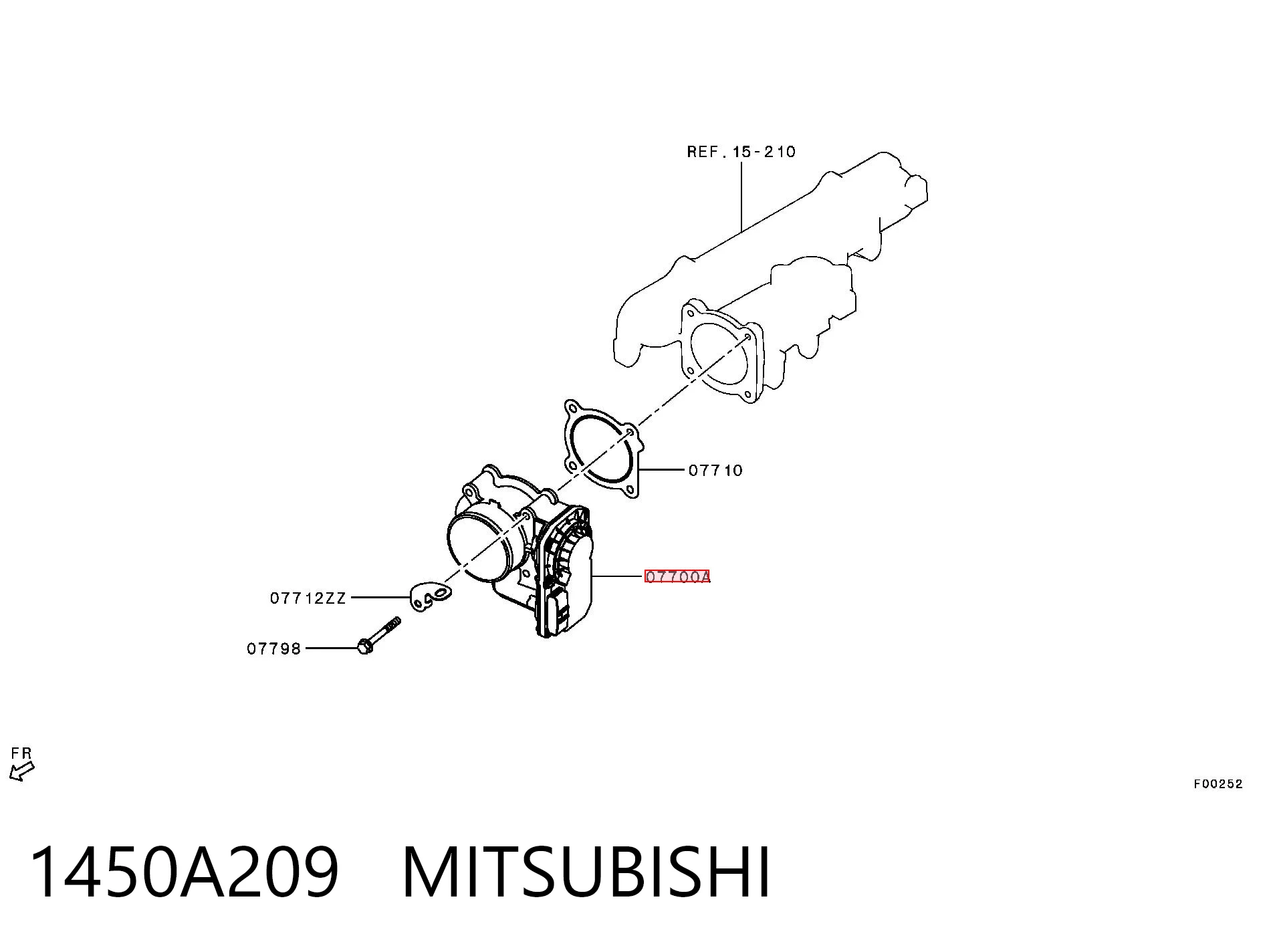1450A209 Mitsubishi Przepustnica, komplet