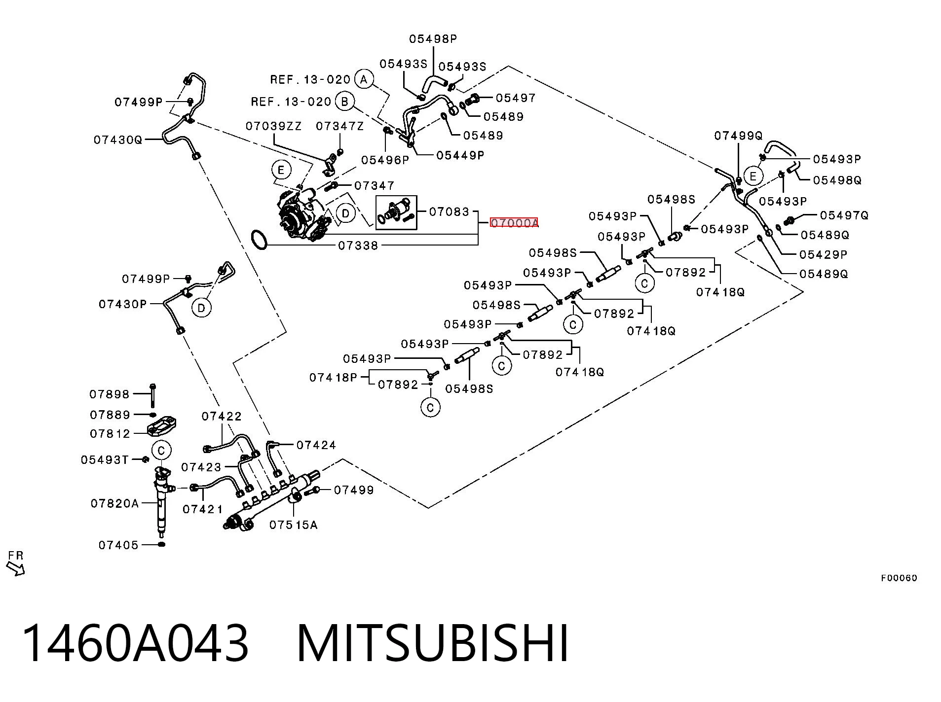 1460A043 Mitsubishi Pompa wtryskowa wysokiego ciśnienia