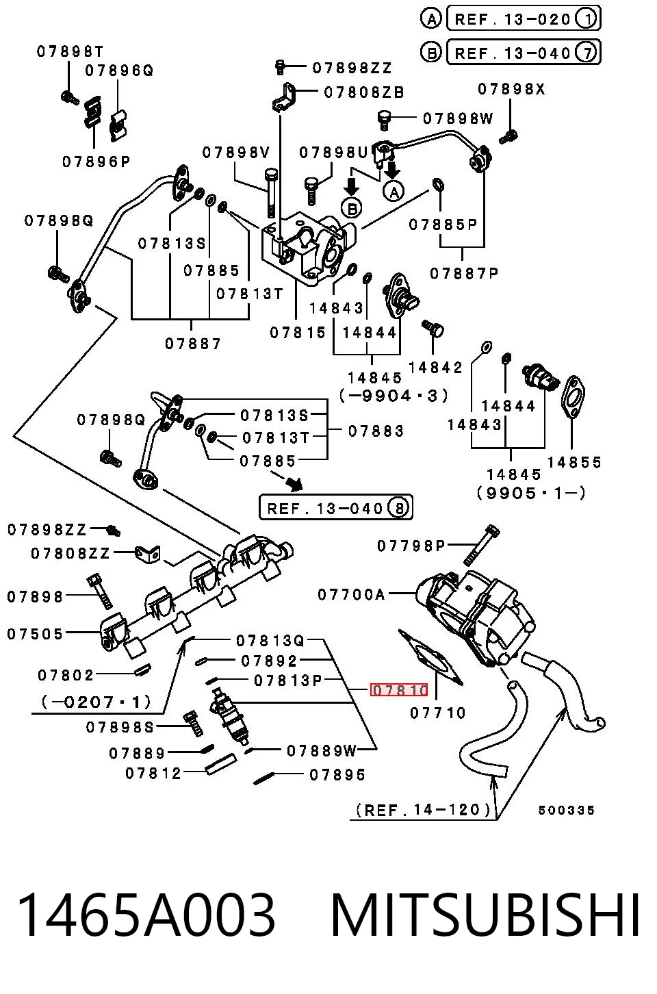 1465A003 Mitsubishi Wtryskiwacz paliwa
