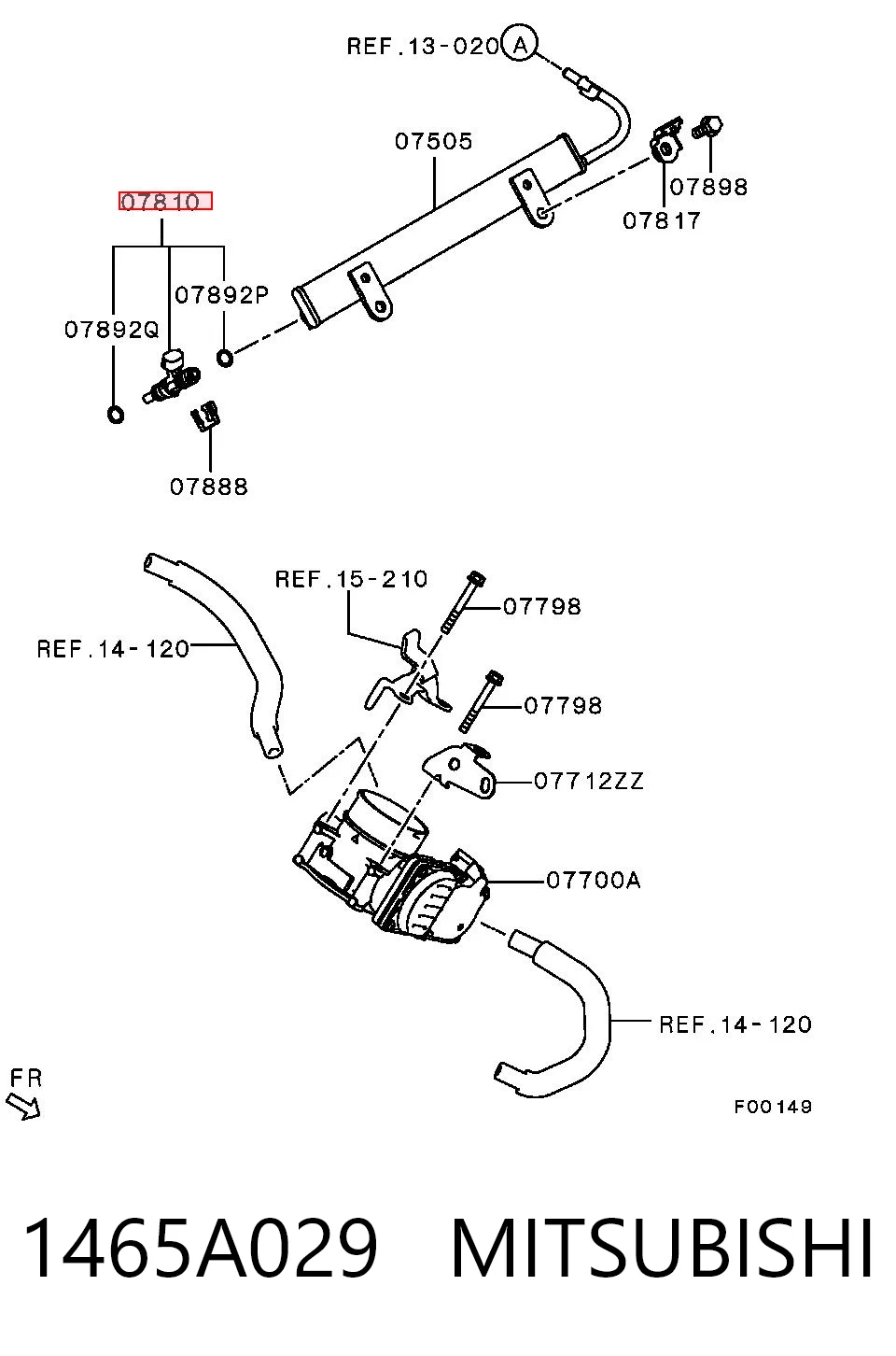 1465A029 Mitsubishi Wtryskiwacz paliwa