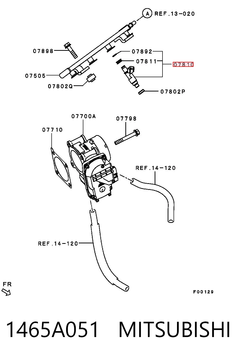 1465A051 Mitsubishi Wtryskiwacz paliwa