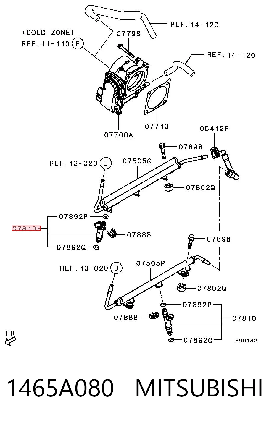 1465A080 Mitsubishi Wtryskiwacz paliwa