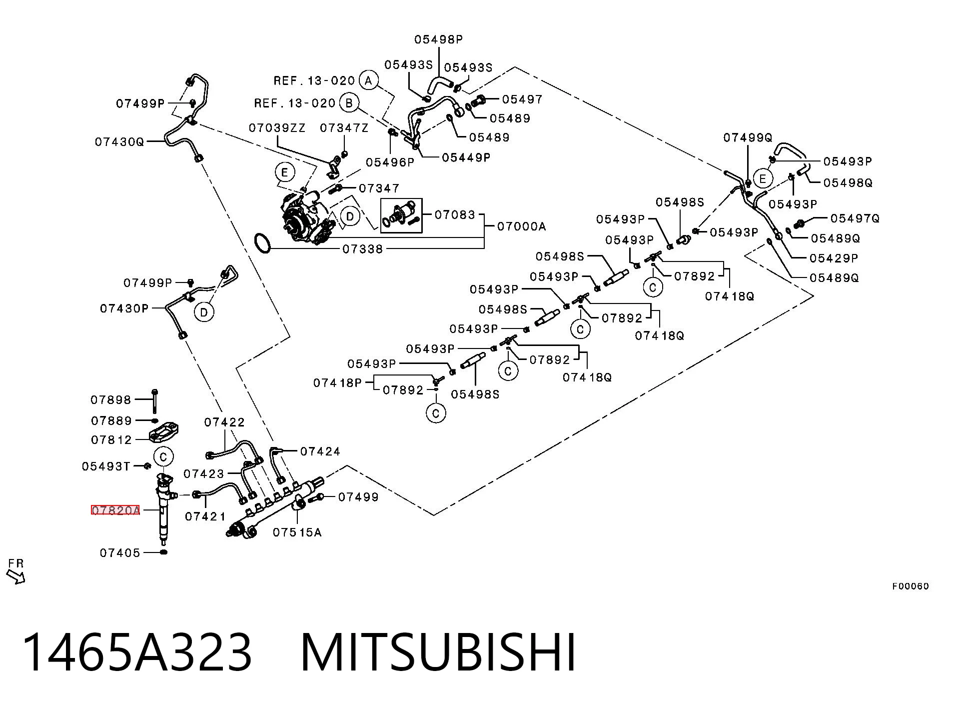 1465A323 Mitsubishi Wtryskiwacz paliwa