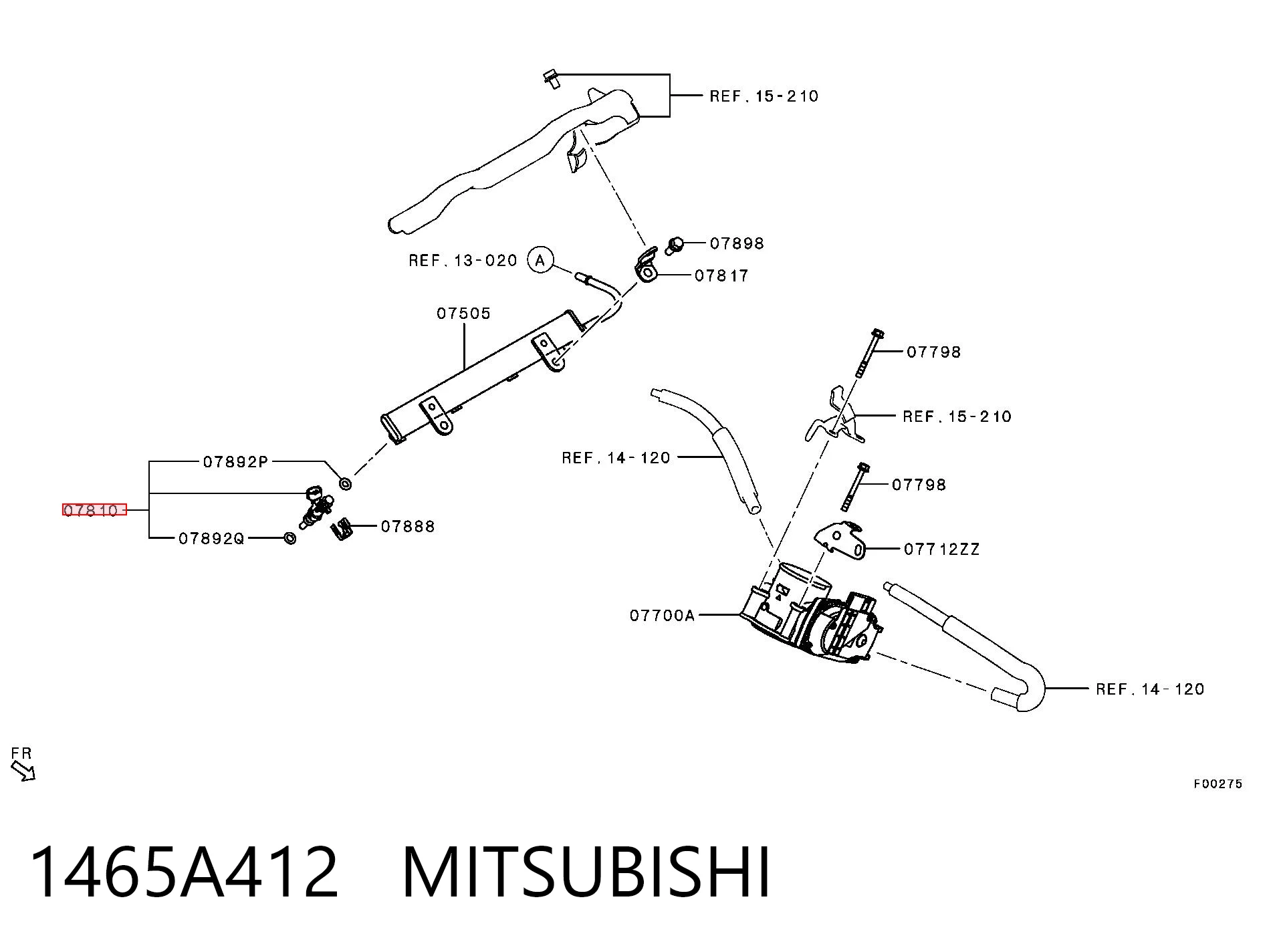 1465A412 Mitsubishi Wtryskiwacz paliwa